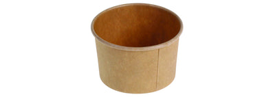 Becher suplesse Karton/PE, braun, rund, 120 ml