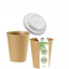 Kaffeebecher 200ml mit Bagasse Deckel