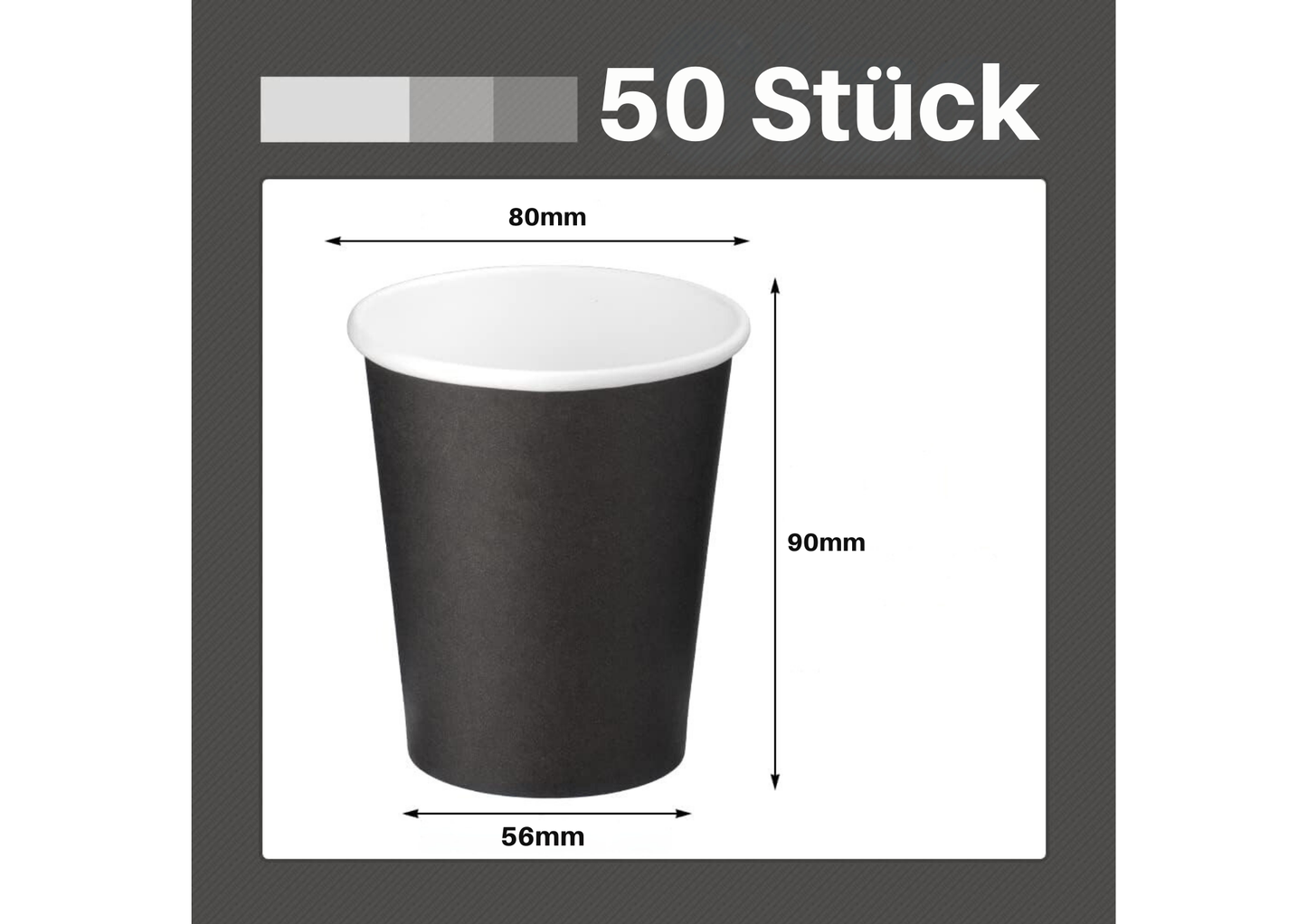 Kaffeebecher schwarz