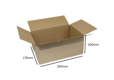 DeinPack 25 Faltkarton 250 x 175 x 100 mm Versandkartons aus Wellpappe | 1-welliger kleiner Versandkarton | Paket