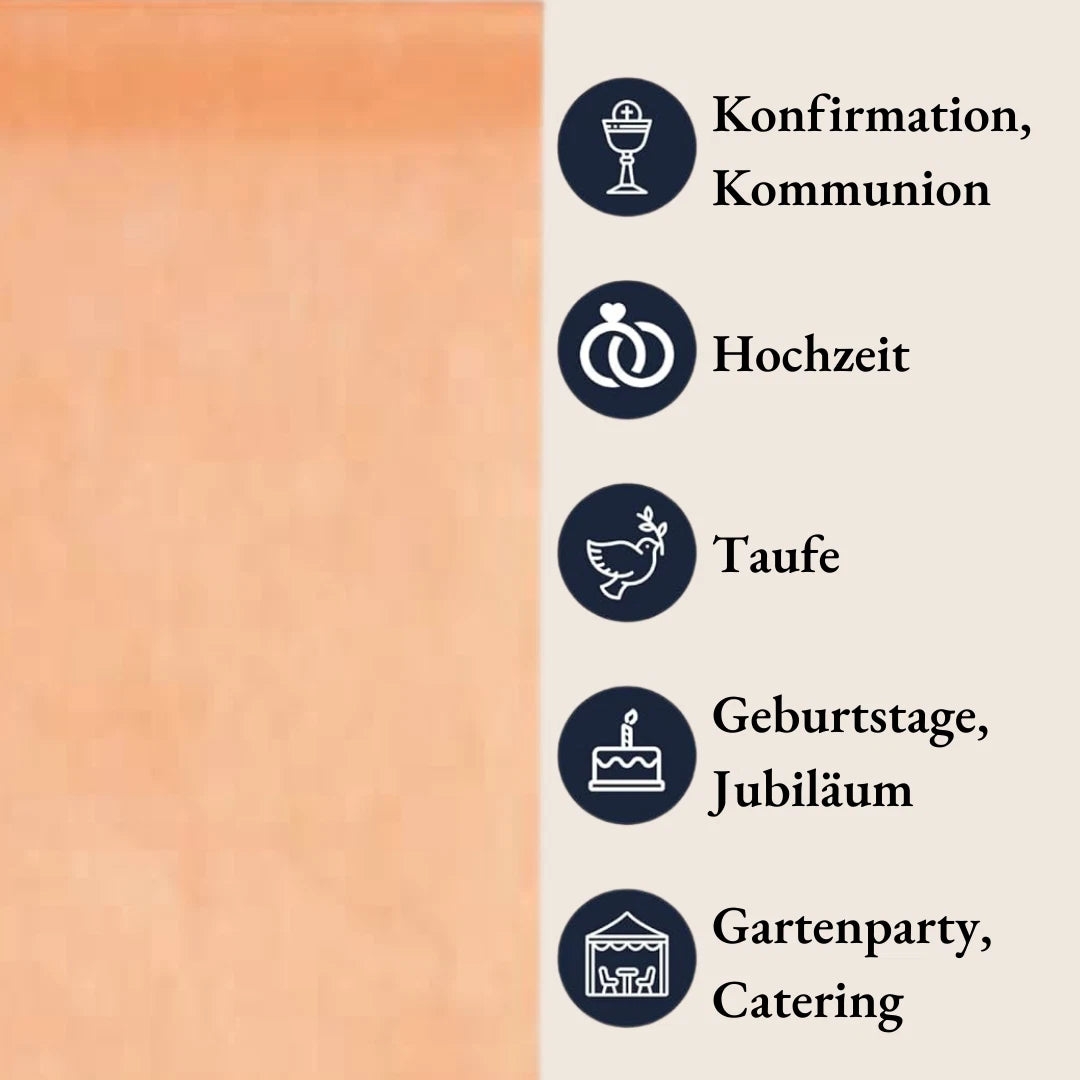 DeinPack Vlies Tischläufer Rolle 30 cm x 10 m - verschiedene Farben