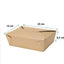 Take-Out-Box 1600ml, Kraft-Karton, braun, 200x140x65mm, 50 Stück