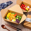 Take-Out-Box 1600ml, Kraft-Karton, braun, 200x140x65mm, 50 Stück