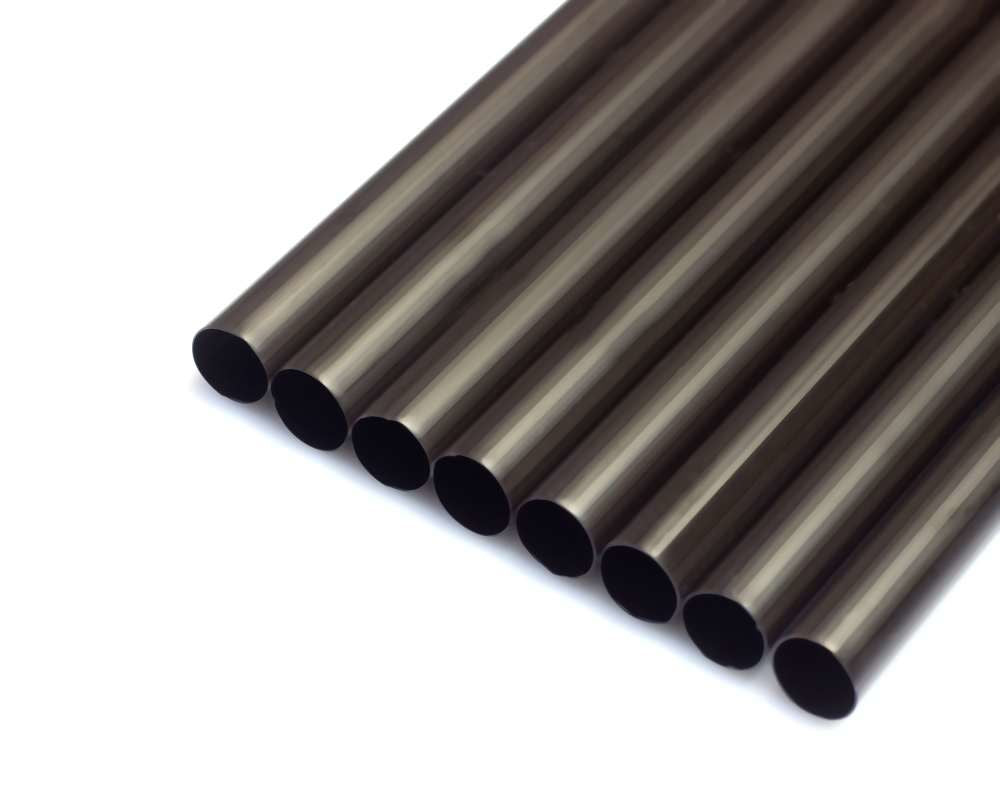 Mehrweg Plastik- Trinkhalme, Strohhalme Schwarz 8 x 240mm