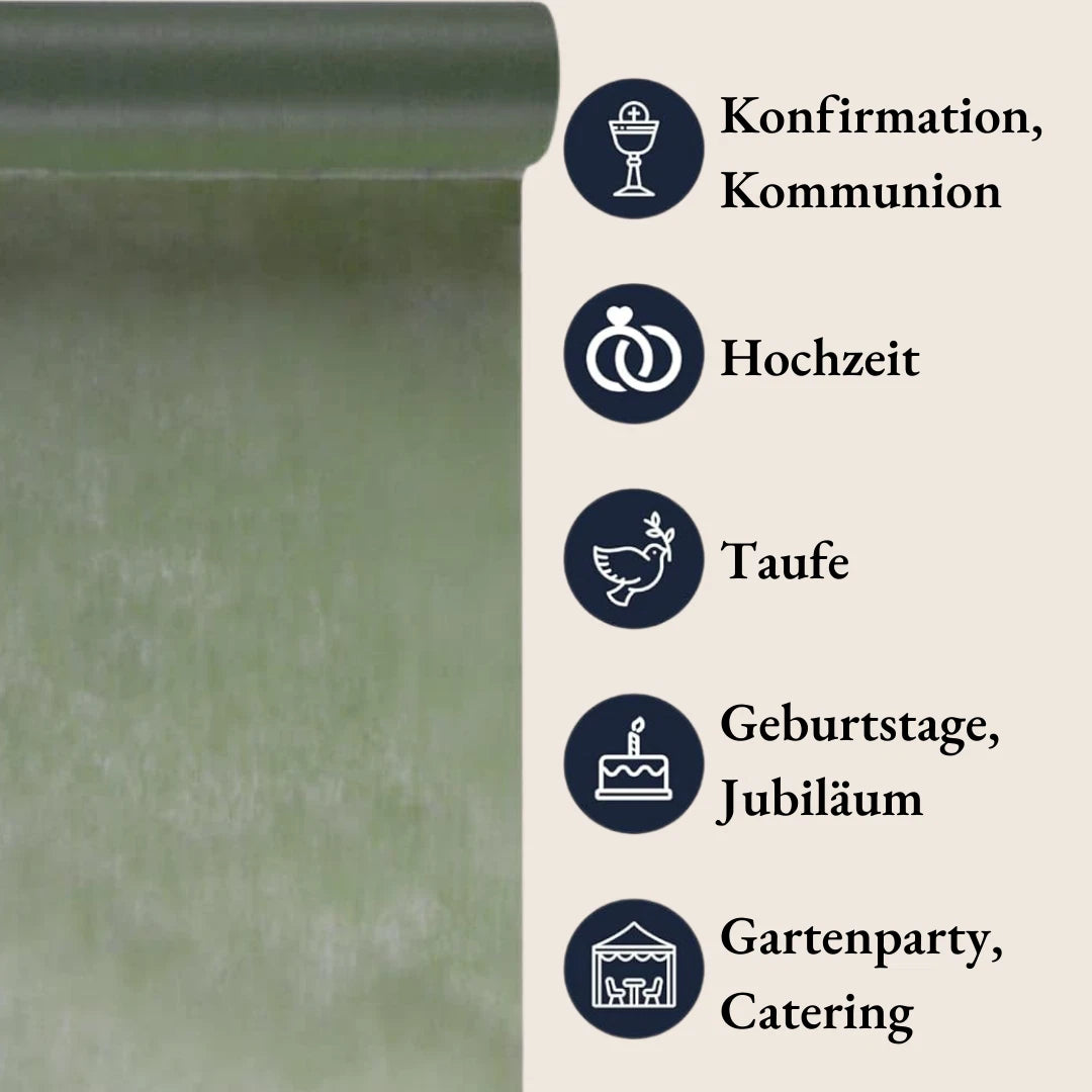 DeinPack Vlies Tischläufer Rolle 30 cm x 10 m - verschiedene Farben