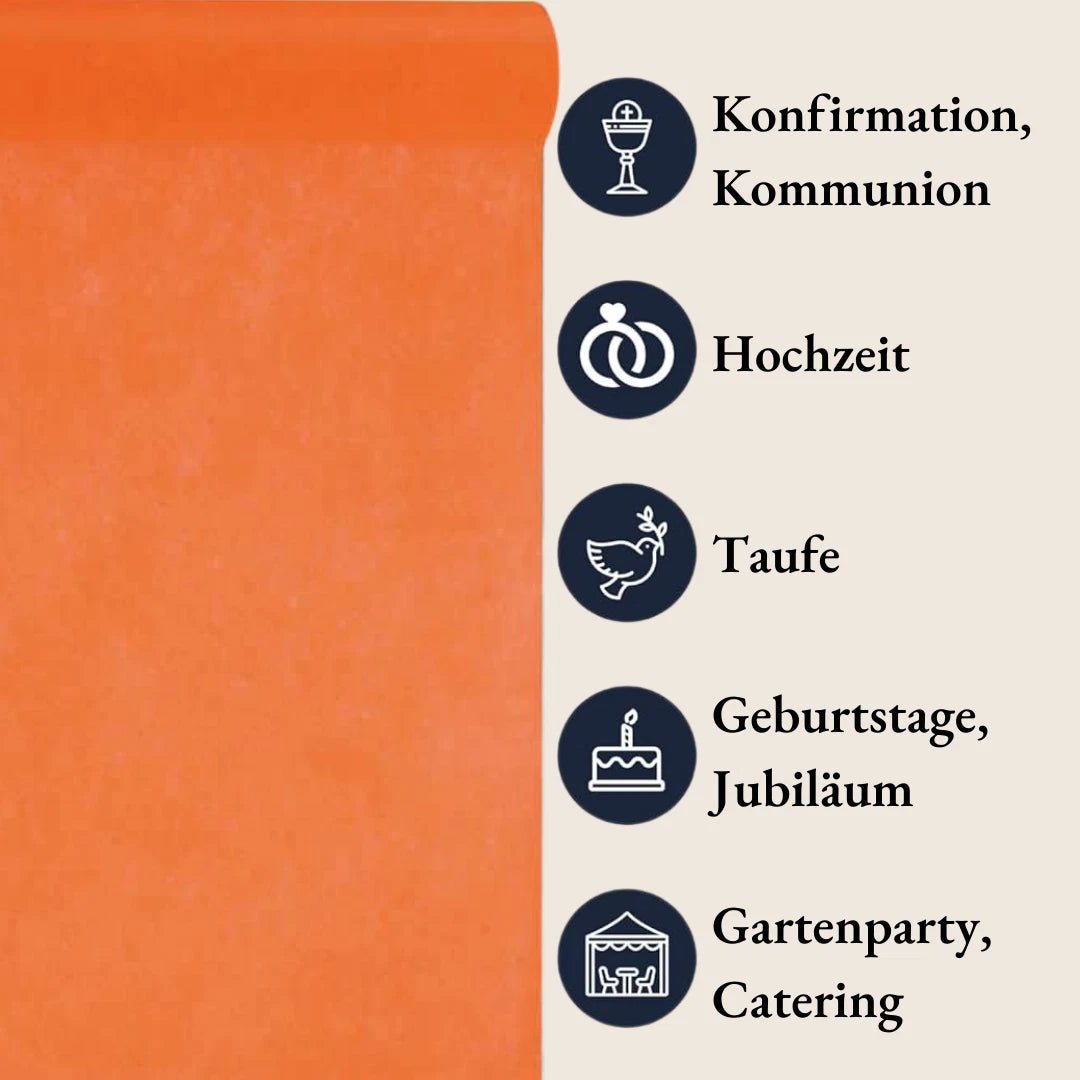 DeinPack Vlies Tischläufer Rolle 30 cm x 10 m - verschiedene Farben