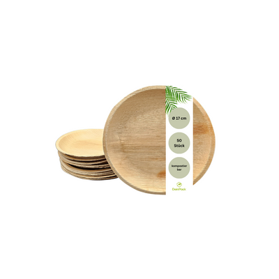 Palmblatt Teller 17cm rund