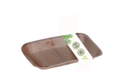 Palmblatt Teller 200 Stück 24x16x2,5 cm rechteckig
