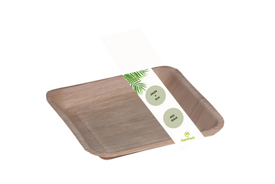 Palmblatt Teller 400 Stück 24x24x3 cm eckig