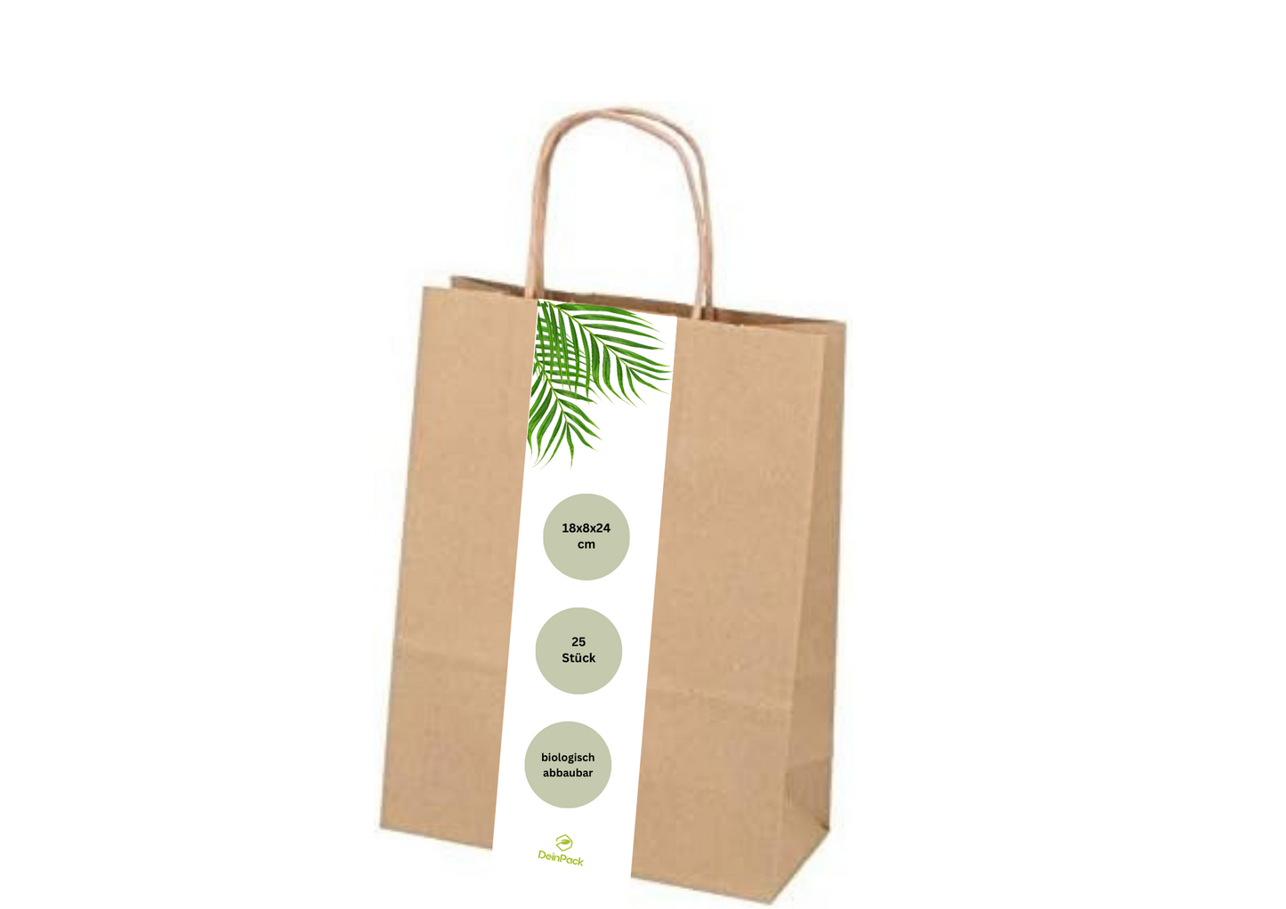 Umweltschonende Papier Tragetaschen mit Kordelgriff | div. Größen