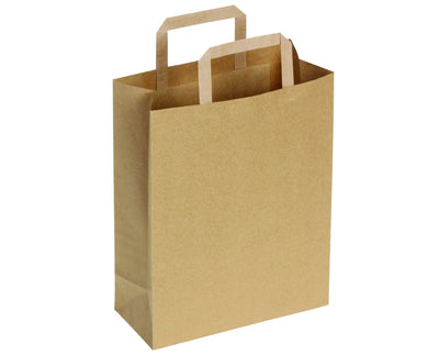 Umweltschonende Papier Tragetaschen 300 Stück 22 x 10,5 x 30 cm