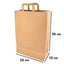 Umweltschonende Papier Tragetaschen 50 Stück 26 x 10 x 36 cm