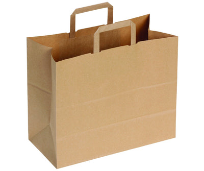 Umweltschonende Papier Tragetaschen 25 Stück 32 x 18 x 26 cm