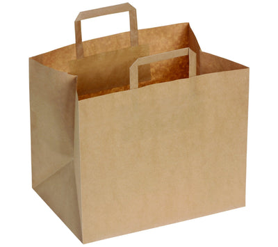Umweltschonende Papier Tragetaschen 25 Stück 32 x 22 x 27 cm