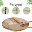 Party Set Palmblatt Teller
