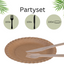 Party Set Teller 18cm+Gabel+Messer