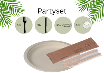 Party Set Zuckerrohrteller