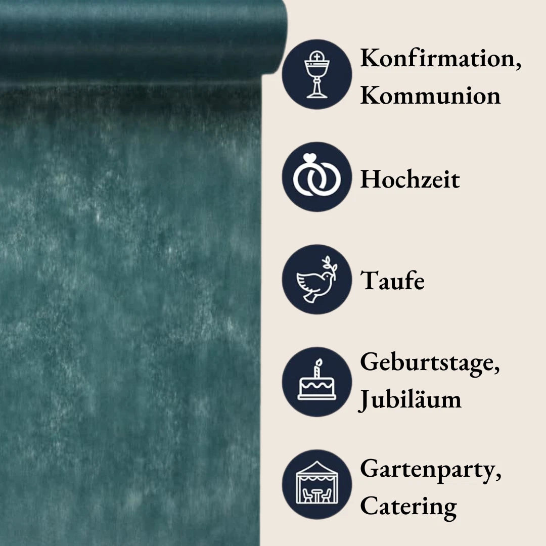 DeinPack Vlies Tischläufer Rolle 30 cm x 10 m - verschiedene Farben