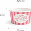 Eisbecher bunt gestreift aus Kraftpapier – 120 ml / 180 ml / 240 ml
