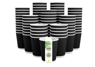 Riffelbecher schwarz