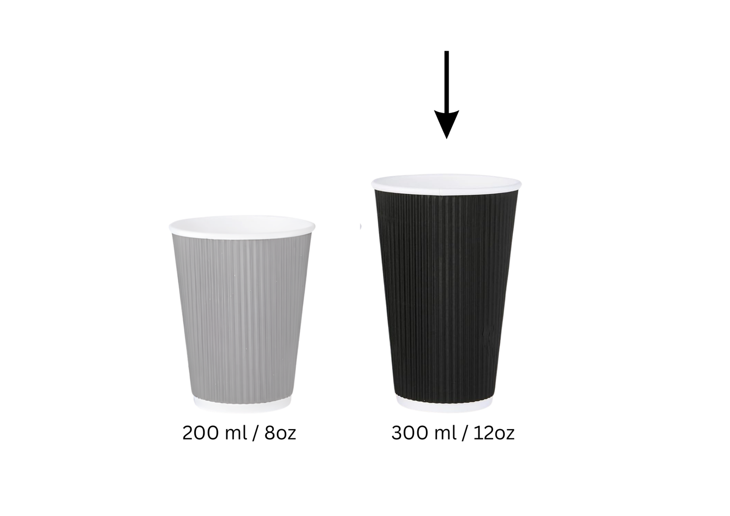 Riffelbecher schwarz