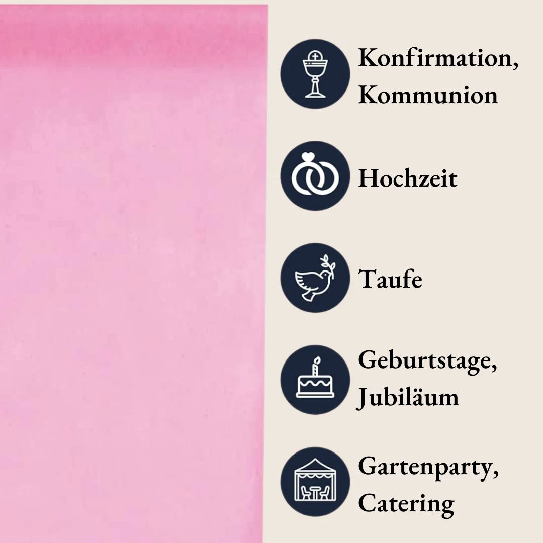 DeinPack Vlies Tischläufer Rolle 30 cm x 10 m - verschiedene Farben