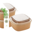 Einweg Salatschale quadratisch mit Deckel – To Go 400–1200 ml