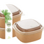 Einweg Salatschale quadratisch mit Deckel – To Go 400–1200 ml