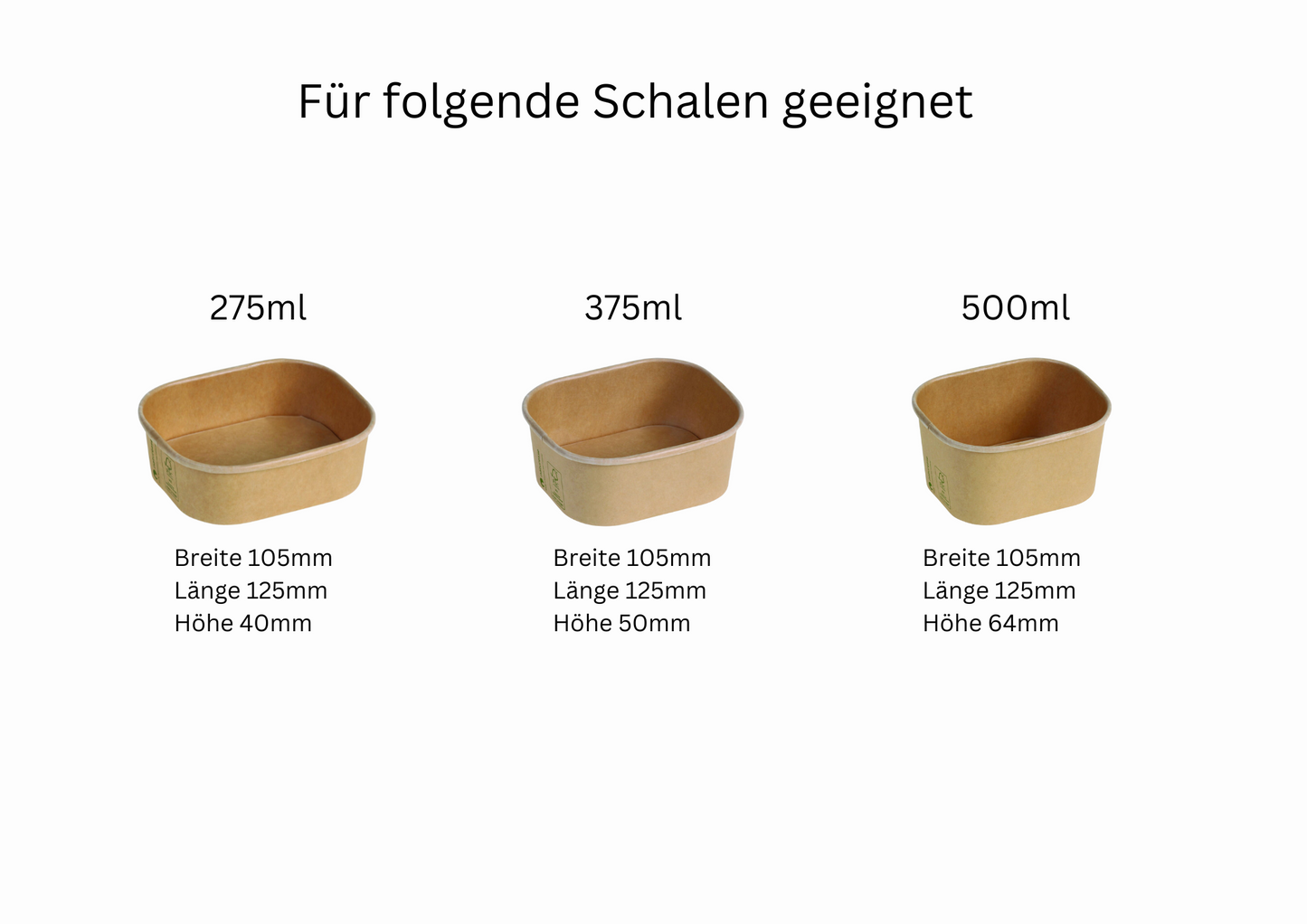 Flachdeckel Rechteckig RPET
