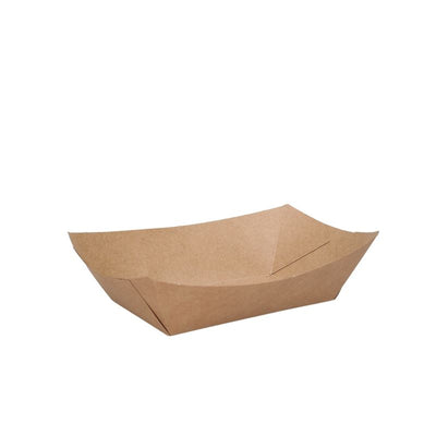DeinPack Snackschale Pappe  800 ml 500 Stück Fingerfood Einweg Schiffchen mit Biobeschichtung