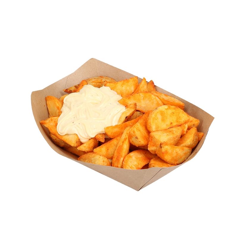 DeinPack Snackschale Pappe  500 ml 1000 Stück Einweg Schiffchen mit Biobeschichtung