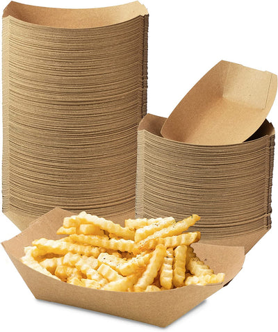 DeinPack Snackschale Pappe 400 ml 1000 Stück Einweg Schiffchen mit Biobeschichtung
