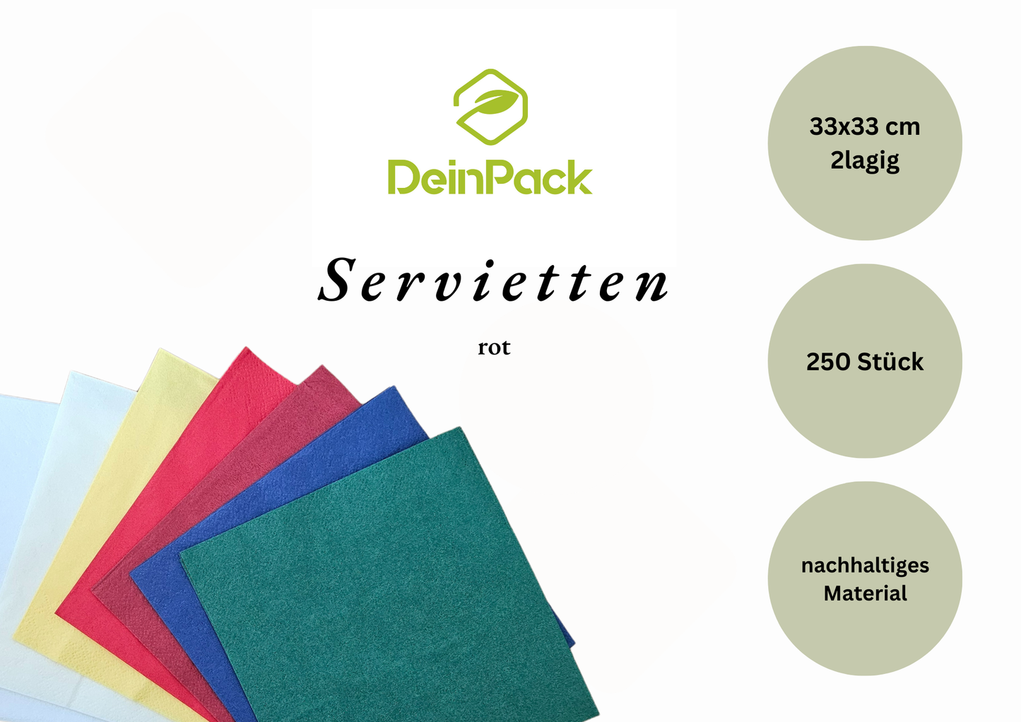 Servietten 33x33 2 lagig