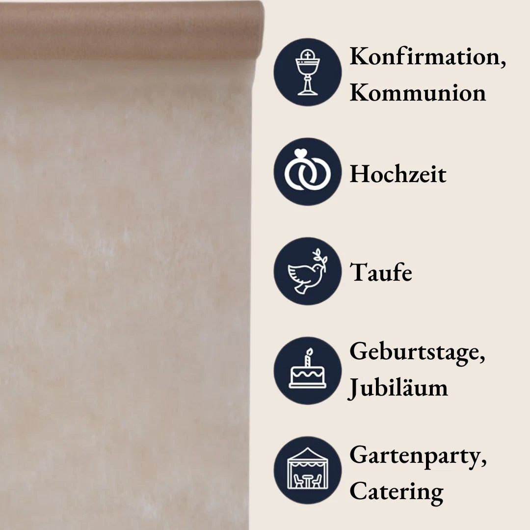 DeinPack Vlies Tischläufer Rolle 30 cm x 10 m - verschiedene Farben