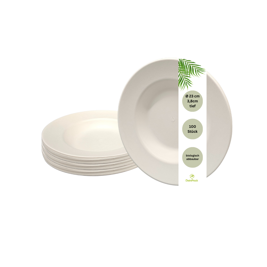 Zuckerrohr Teller elegance rund