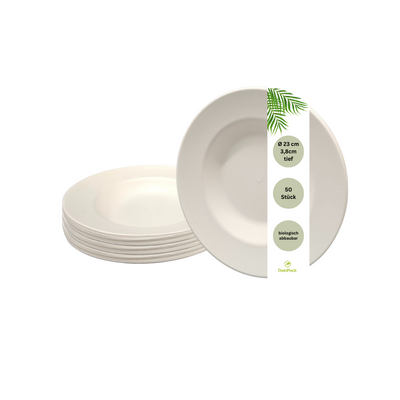 Zuckerrohr Teller elegance rund