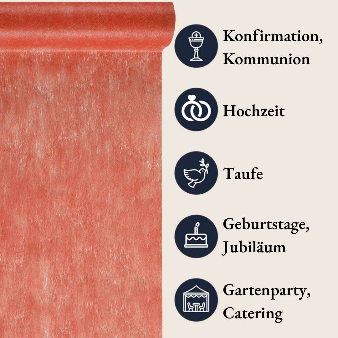 DeinPack Vlies Tischläufer Rolle 30 cm x 10 m - verschiedene Farben