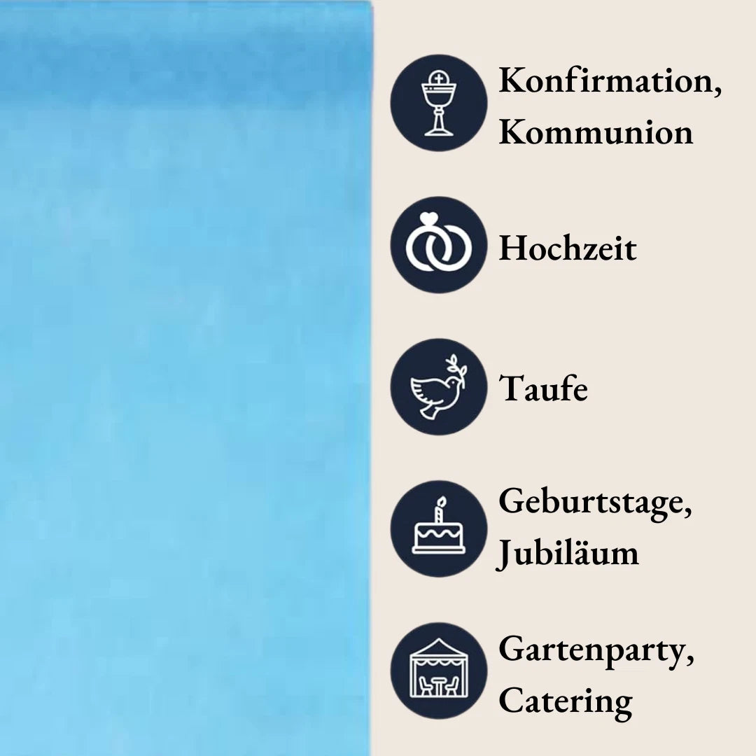 DeinPack Vlies Tischläufer Rolle 30 cm x 10 m - verschiedene Farben