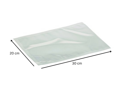 Profi Vakuumbeutel 100 Beutel 20 x 30cm Vakuumierbeutel für alle Vakuumierer & Lebensmittel, Strukturbeutel, Sous Vide geeignet, Gefrierbeutel, Folienbeutel BPA-frei, Made in Germany