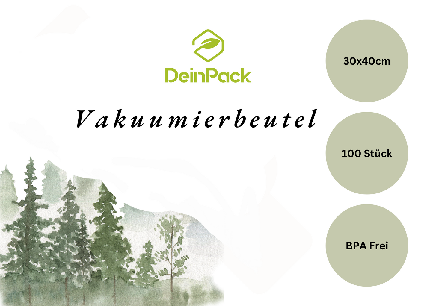 Profi Vakuumbeutel 100 Beutel 30 x 40cm Vakuumierbeutel für alle Vakuumierer & Lebensmittel, Strukturbeutel, Sous Vide geeignet, Gefrierbeutel, Folienbeutel BPA-frei, Made in Germany