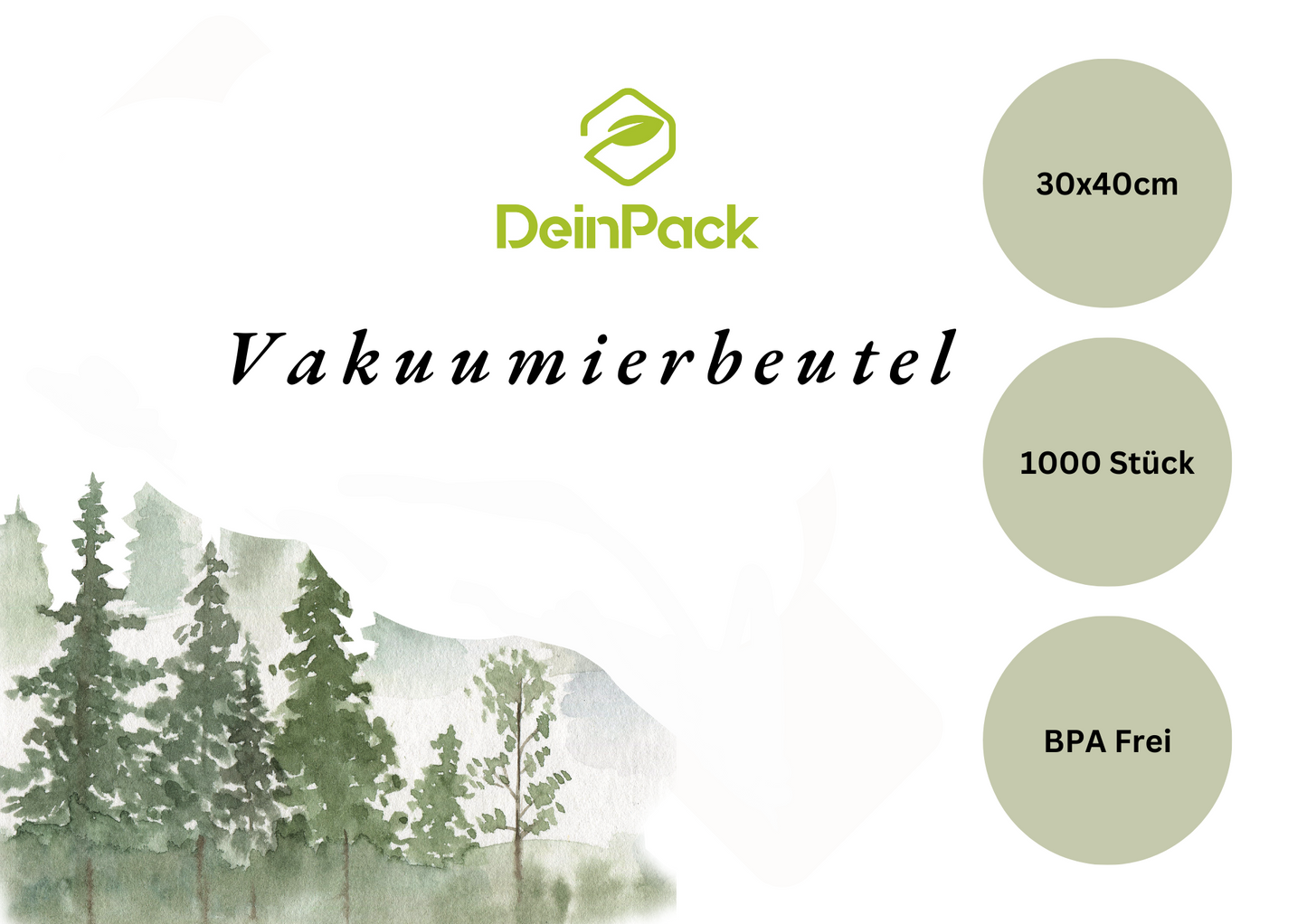Profi Vakuumbeutel 100 Beutel 30 x 40cm Vakuumierbeutel für alle Vakuumierer & Lebensmittel, Strukturbeutel, Sous Vide geeignet, Gefrierbeutel, Folienbeutel BPA-frei, Made in Germany
