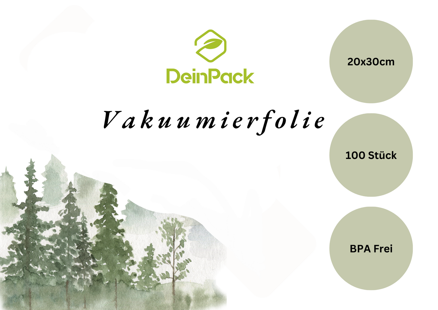Profi Vakuumbeutel 100 Beutel 20 x 30cm Vakuumierbeutel für alle Vakuumierer & Lebensmittel, Strukturbeutel, Sous Vide geeignet, Gefrierbeutel, Folienbeutel BPA-frei, Made in Germany