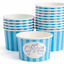 Eisbecher bunt gestreift aus Kraftpapier – 120 ml / 180 ml / 240 ml