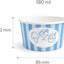 Eisbecher bunt gestreift aus Kraftpapier – 120 ml / 180 ml / 240 ml