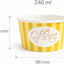 Eisbecher bunt gestreift aus Kraftpapier – 120 ml / 180 ml / 240 ml