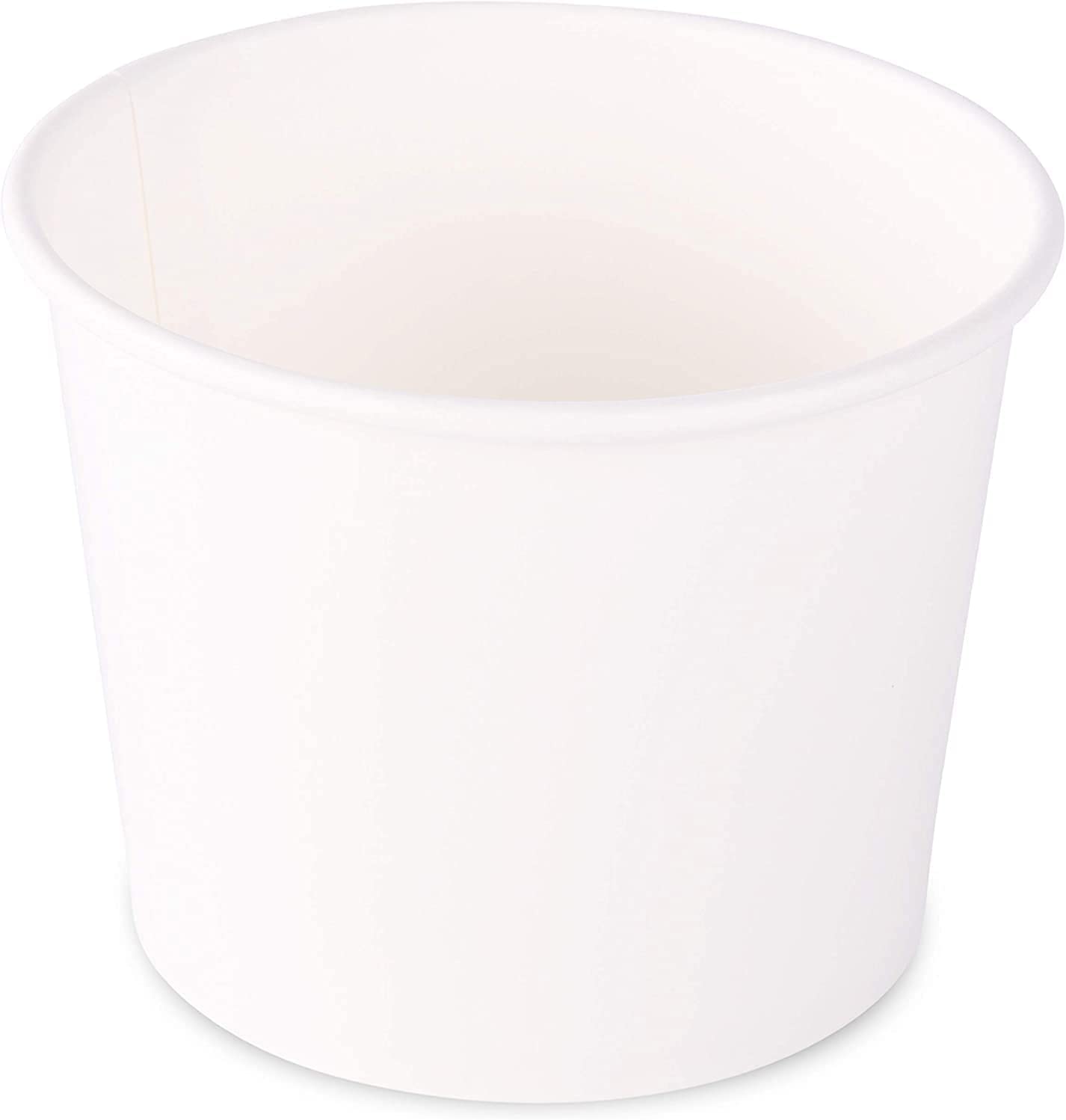 Eisbecher Papp-Becher, 550ml, Pappe-weiß, Ø115x77mm, 50 Stück