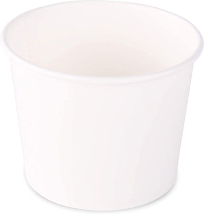 Eisbecher Papp-Becher, 550ml, Pappe-weiß, Ø115x77mm, 50 Stück