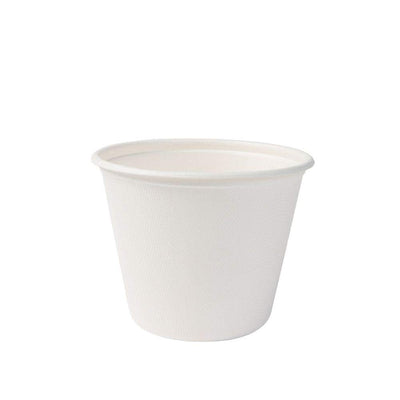 DeinPack Umweltfreundliche Suppenbecher mit Deckel aus Zuckerrohr I 50 Stück 450 ml Einwegbecher Einmalbecher Wegwerfbecher I Bio Einweggeschirr Becher biologisch abbaubar, kompostierbar
