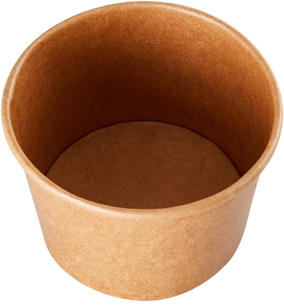 Eisbecher Papp-Becher, 240ml, kraft-braun, Ø96x52mm, 50 Stück