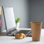 Coffee To-Go Pappbecher 300ml, kraft-braun, Ø90 x 110mm, 50 Stück